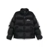 Amiri Mens Black Bones Logo-patch Shell-down Jacket In Black