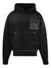 Amiri Black Ma Outline Oversized Hoodie In Black