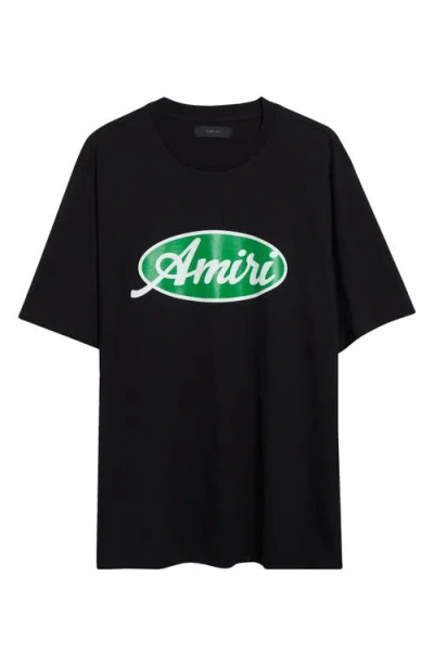 AMIRI AMIRI OVAL COTTON LOGO GRAPHIC T-SHIRT