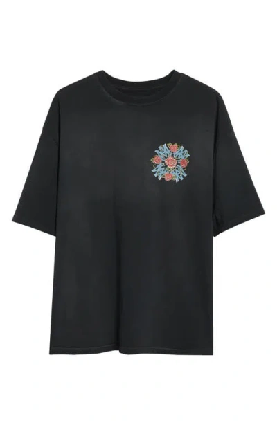 AMIRI AMIRI OVERSIZE OUT FOR TROUBLE GRAPHIC T-SHIRT
