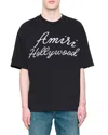 Amiri Oversized Fit Hollywood Script Tee In Black