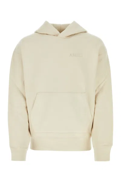 Amiri Cotton Sweatshirt With Front Pocket And Hood In Beige O Tan