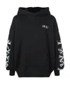 Amiri Oversized Logo Print Hoodie In Black