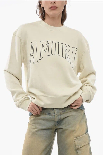 Amiri Oversized Sun Sweatshirt With Logo Print In Neutral