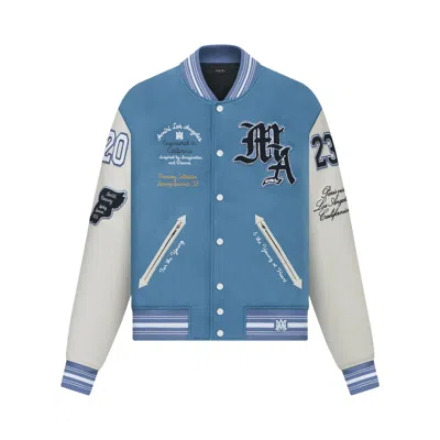 Pre-owned Amiri Oversized Varsity Jacket 'bluefin' | Men's Size 48
