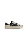 Amiri Multicolor Leather And Suede Pacific Bones Sneakers In Brown