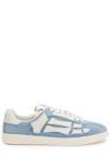 Amiri Pacific Bones Appliquéd Suede Sneakers In Blue