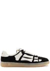 Amiri Pacific Bones Low-top Sneakers With Contrast Panels In Black And White