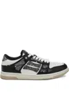 Amiri Pacific Bones Bandana-print Leather Sneakers In Black