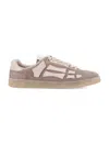 Amiri Mens Pacific Bones Branded Suede Low-top Trainers Brow In Brown