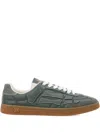 Amiri Pacific Bones Leather Sneakers In Green