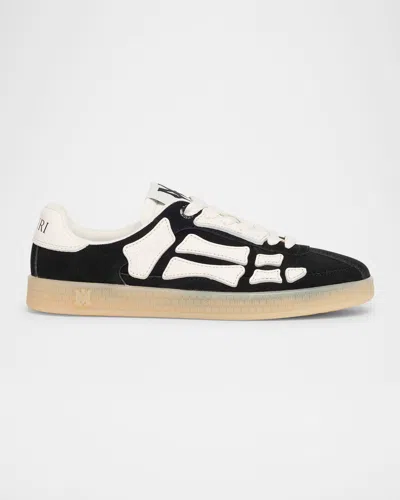 AMIRI PACIFIC BONES MIXED LEATHER SNEAKERS