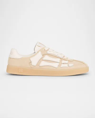 AMIRI PACIFIC BONES MIXED LEATHER SNEAKERS