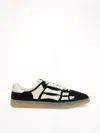 Amiri Pacific Bones Black Low Top Sneakers With Logo Patch On The Tongue And Logo Lettering On The Heel In In Black