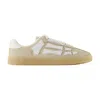 Amiri Pacific Bones Low-top Sneakers With Rubber Sole In Neutral