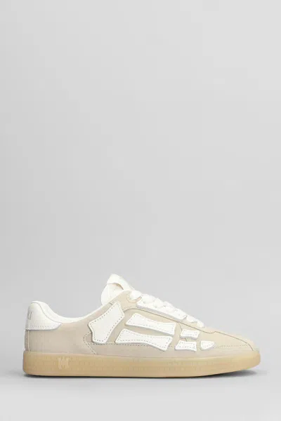 Amiri Pacific Bones Sneakers In Beige Suede