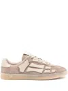 Amiri Mens Pacific Bones Branded Suede Low-top Trainers Brow In 褐色