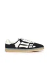 Amiri Pacific Bones Black Sneakers With Contrasting Side Patches And Logo Patch On The Tongue In Leather M In Black