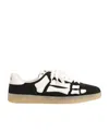 Amiri Pacific Bones Black Low Top Sneakers With Logo Patch On The Tongue And Logo Lettering On The Heel In In Multi