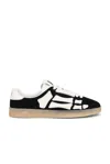 Amiri Pacific Bones Sneakers In Leather In Black