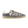 Amiri Sneakers Pacific Bones In Leather And Suede In Gray