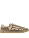Amiri Beige Calf Leather Bos Taurus Athletic Sneakers In Multi