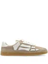 Amiri Mens Pacific Bones Branded Suede Low-top Trainers Brow In Neutrals