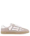 Amiri Mens Pacific Bones Branded Suede Low-top Trainers Brow In Pink