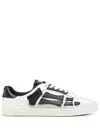 Amiri Multicolor Leather And Suede Pacific Bones Sneakers In Brown