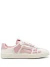 Amiri White & Pink Pacific Bones Sneakers In White