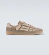 Amiri Mens Pacific Bones Branded Suede Low-top Trainers Brow In Brown