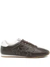 Amiri Pacific Flat Leather Sneakers In Brown