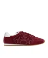 Amiri Pacific Flat Suede Sneakers In Burgundy