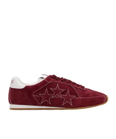 Amiri Pacific Flat Sneakers In Burgundy