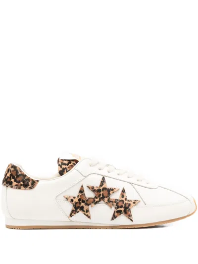 Amiri Elevated Low-profile Sneakers With Star Accents In White
