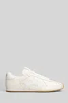 Amiri Pacific Stars Mixed Leather Sneakers In White