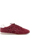 Amiri Pacific Flat Suede Sneakers In Burgundy