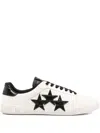 Amiri Croc-effect Leather Sneakers In White
