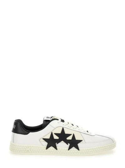 AMIRI 'PACIFIC' LOW TOP SNEAKERS WITH STAR PATCH ON THE SIDE AND LOGO PATCH ON THE TONGUE