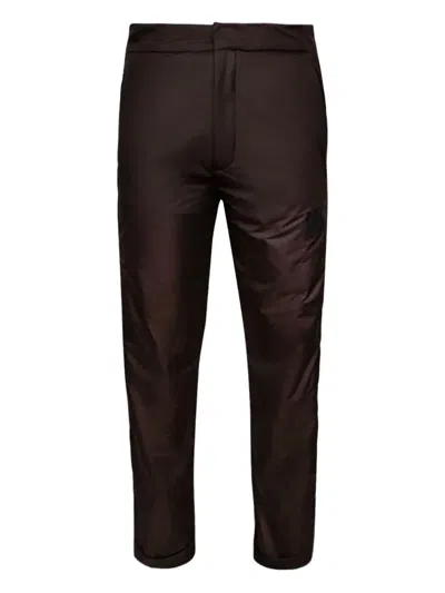 Amiri Padded Straight-leg Trousers In Brown