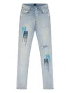 Amiri Light Indigo Ma Drip Jeans In Blue
