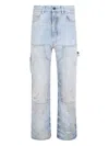 Amiri Paint-splatter Carpenter Jeans In Blue