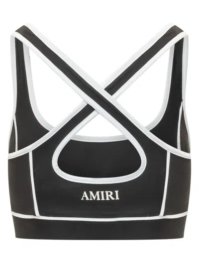 Amiri Paintline-trim Top In Black