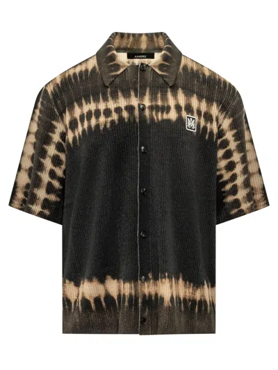 Amiri Painttch Tie-dye Mini Shirt In Black