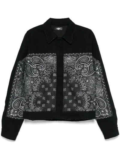 Amiri Paisley-attern Jacket In Black