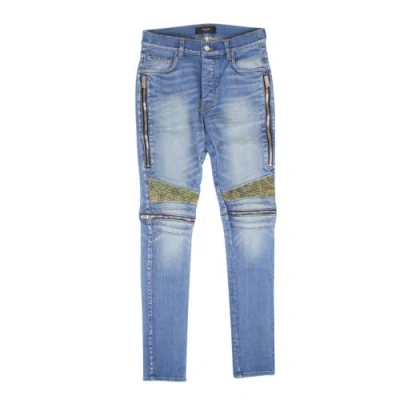Pre-owned Amiri Paisley Mx2 Jean 70's Indigo Straight-fit Jeans Size 40 $1190 In Blue
