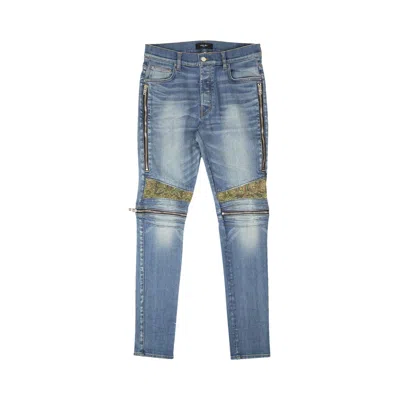 Pre-owned Amiri Paisley Mx2 Skinny Jeans 'indigo' | Blue | Men's Size 33