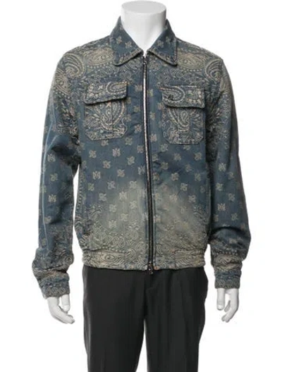 Pre-owned Amiri Paisley Print Jacket In Blue