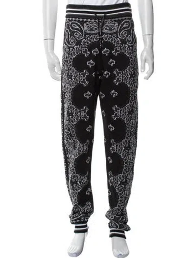 Pre-owned Amiri Paisley Print Joggers In Black
