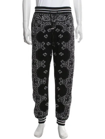 Pre-owned Amiri Paisley Print Lounge Bottoms In Black